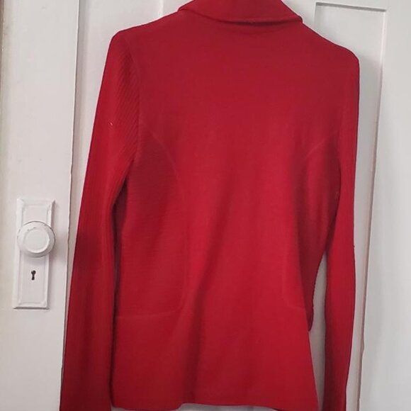 Red Textured Cardigan - Picture 2 of 4